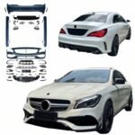 For Mercedes Benz W117 2013 2019 High Quality Car Bumpers Cla Year Facelift Cla45 Model With Grilles Rear Diffuser Pipes