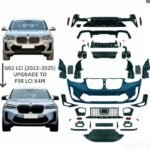 For Bmw G02 2022 F98 2022 2025 Auto Body Kit X4 series Lci Upgrade To X4m Style Including Front Rear Bumper Diffuser