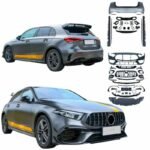 For Mercedes Benz W177 2019 2025 A45s Amg Body Kit A180 A200 A220 A250 Facelift A45 Front Bumper Grille Fender