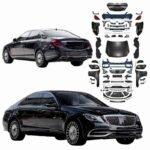 For Mercedes Benz W221 W222 2006 2012 High Quality Upgrade To Maybach Facelift Car Bumpers Tuning Parts Bodykit Body Kit