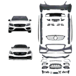 For Mercedes Benz W205 2014 2021 High Quality Suitable Car Bumper Body Kit C Class Change To C63 Lci Amg Model