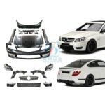 For Mercedes Benz W204 2008 2010 2012 2013 C Class C63 Body Kit Amg Front Bumper Coupee - 图片 4