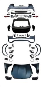 For Mercedes Benz W167 W166 2012 2019 New Arrival Conversion To Gle63 Amg Model Grille Front Rear Bumpers Body Kit Gle Class - 图片 2